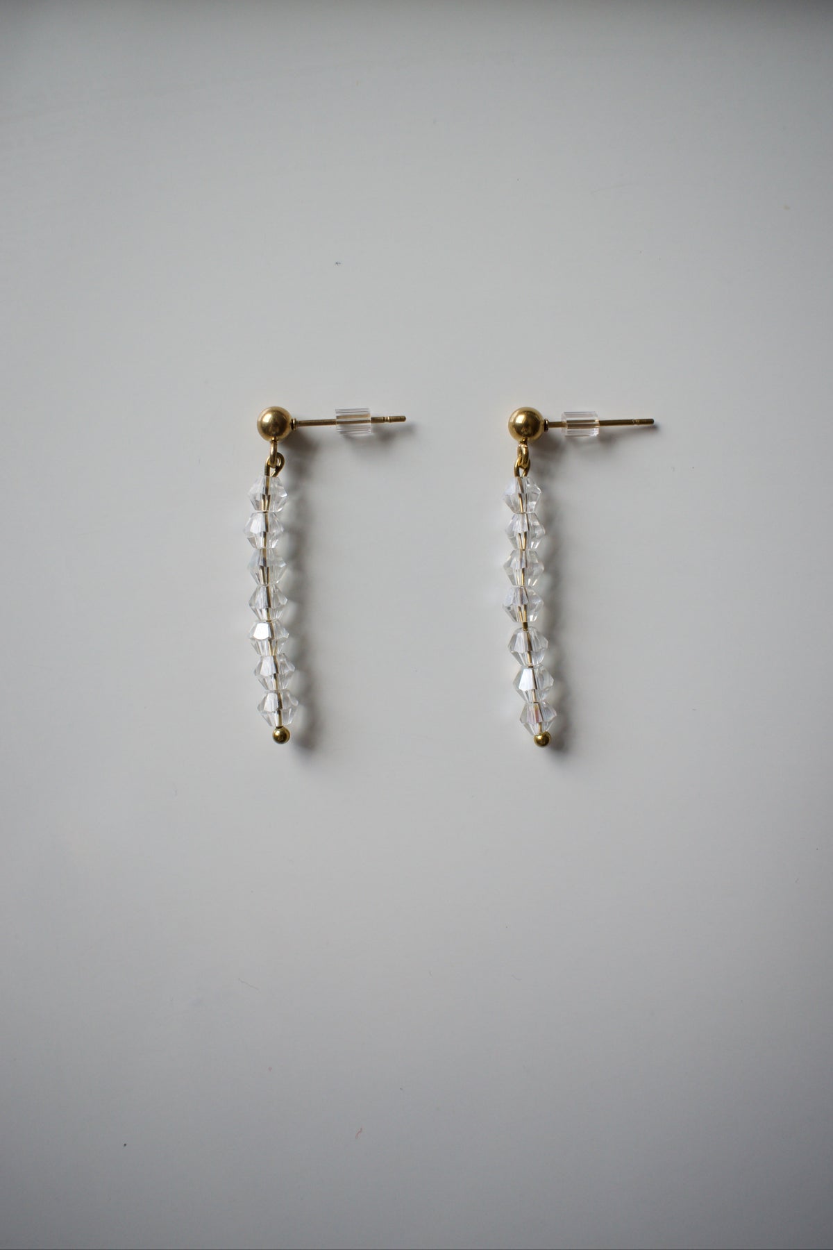 Crystal Cascade Gold Earrings