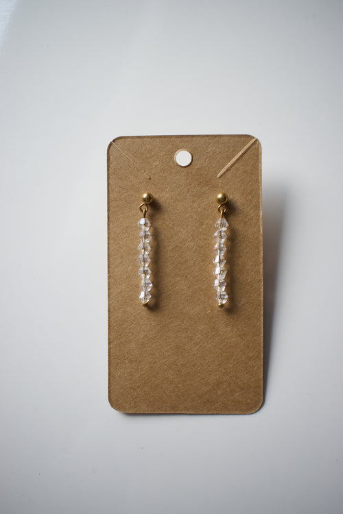 Crystal Cascade Gold Earrings