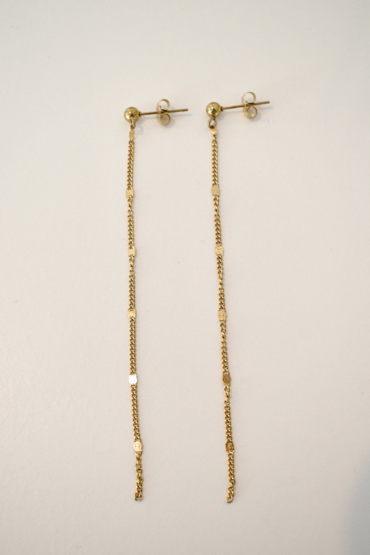 Gold Tassel Drop Earrings
